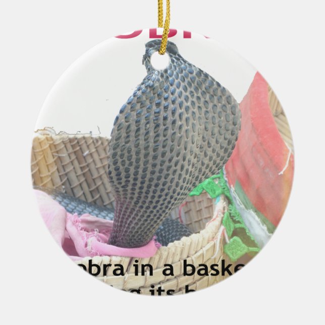 Ornement En Céramique Cobra dans le panier Imprimer (Devant)