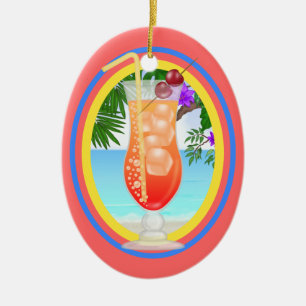Ornement En Céramique Cocktail Paradise