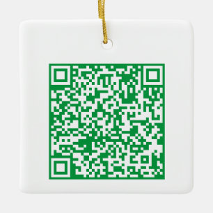 Ornement En Céramique Code QR personnalisable double face deux codes