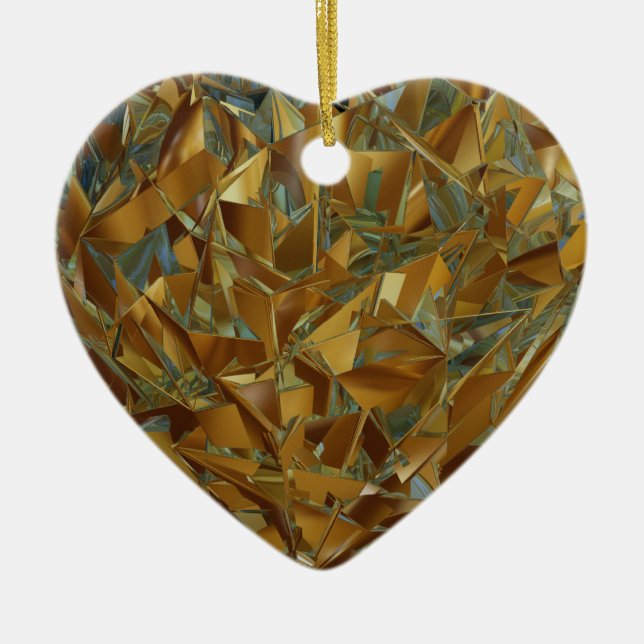 Ornement En Céramique coeur de l'or (Devant)