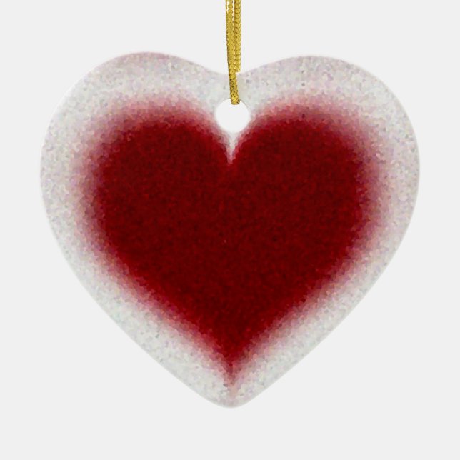 Ornement En Céramique Coeur en cristal (Devant)