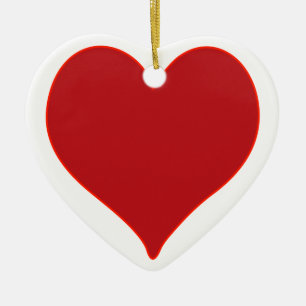 Ornement En Céramique Coeur rouge