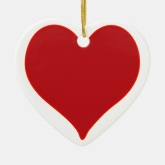 Ornement En Céramique Coeur rouge