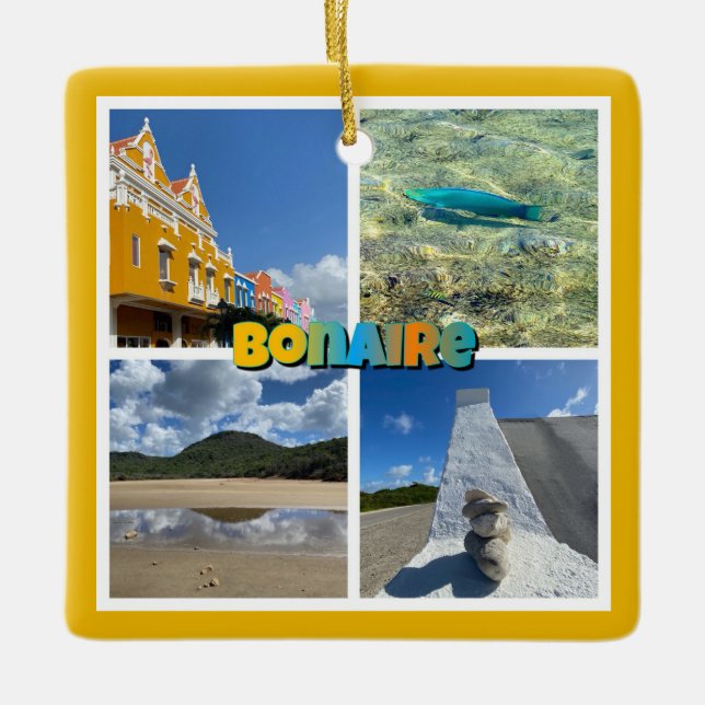 Ornement En Céramique Collage photo Pittoresque Bonaire (Devant)