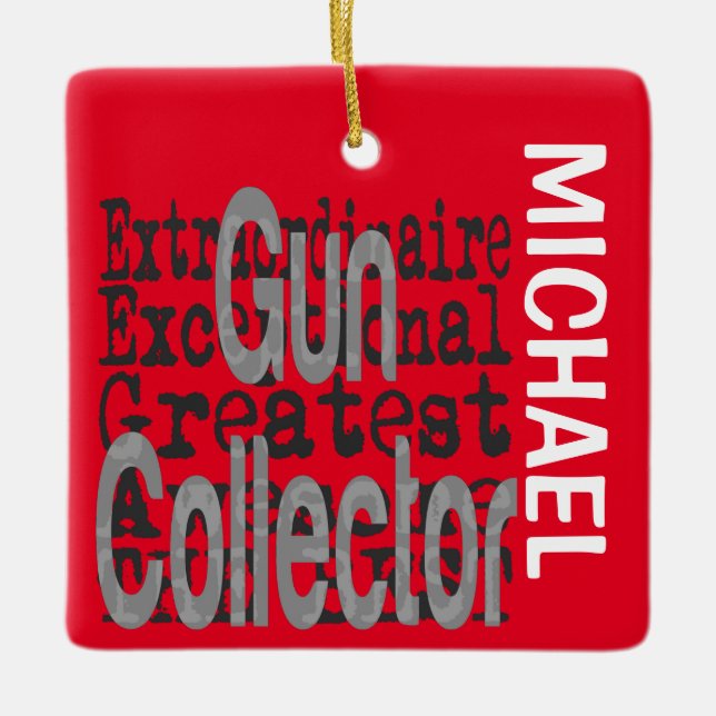 Ornement En Céramique Collecteur d'armes Extraordinaire PERSONNALISÉ (Devant)