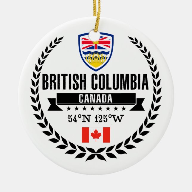 Ornement En Céramique Colombie-Britannique (Devant)