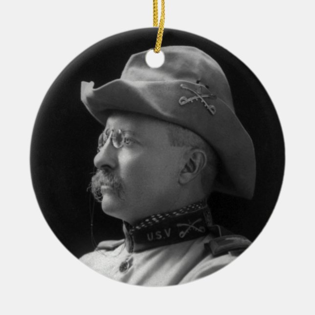 Ornement En Céramique Colonel Theodore Roosevelt à partir de 1898 (Devant)