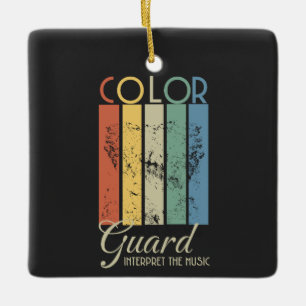 Ornement En Céramique Color Guard "Interpréter la musique"