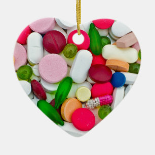 Ornement En Céramique Colorful pills custom product