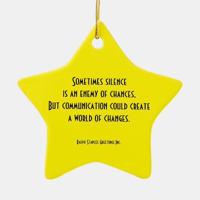 Ornement En Céramique communication (Devant)