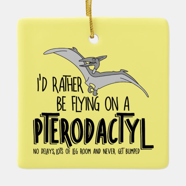 Ornement En Céramique Compagnie aérienne Pterodactyl Dinosaur (Devant)