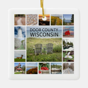 Ornement En Céramique Comté de Door Wisconsin