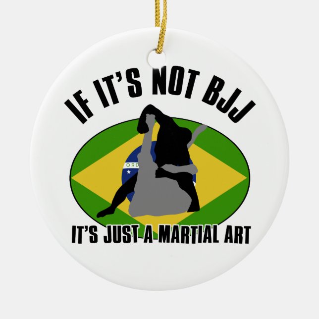 Ornement En Céramique conception brésilienne-jiu-jitsu (Devant)