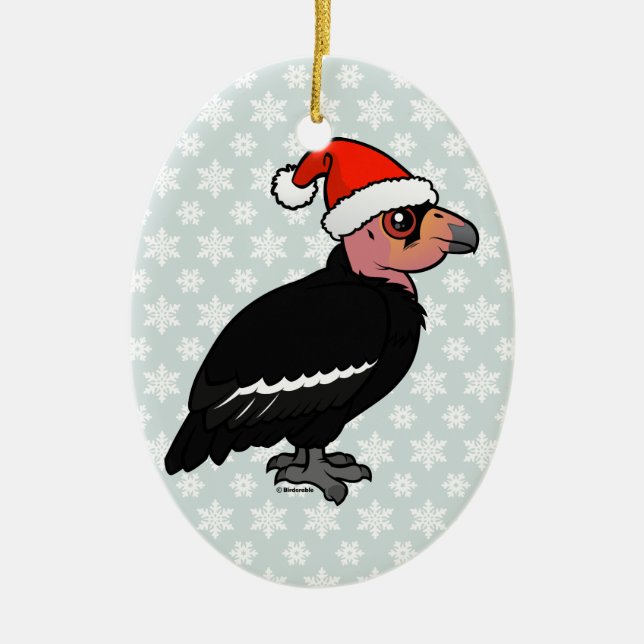Ornement En Céramique Condor de Californie de Noël (Devant)