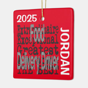 Ornement En Céramique Conducteur de livraison de nourriture Extraordinai