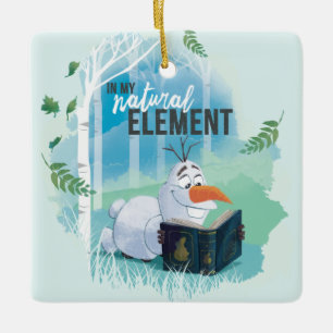 Ornement En Céramique Congelé 2 : Olaf   Dans Mon Élément Naturel