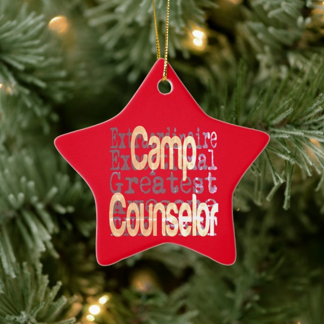 Ornement En Céramique Conseiller de camp Extraordinaire (Arbre)