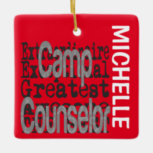 Ornement En Céramique Conseiller de camp Extraordinaire CUSTOM