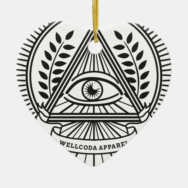 Ornement En Céramique Conspiration d'Illuminati d'habillement de (Devant)