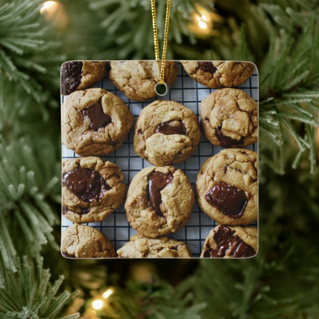 Ornement En Céramique Cookies de chips au chocolat (Arbre)