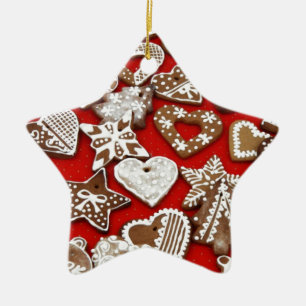 Ornement En Céramique Cookies en pain d'épice de Noël