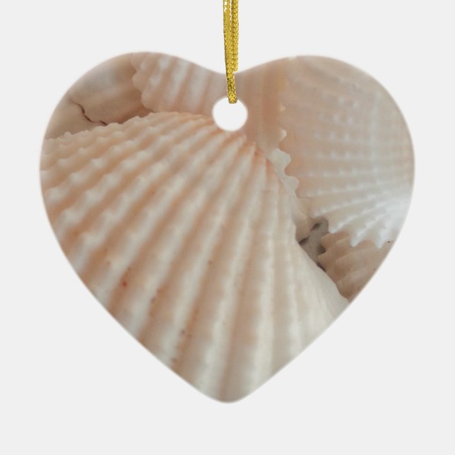 Ornement En Céramique Coquillages D'Été Ensoleillés. Romantique, exotiqu (Devant)