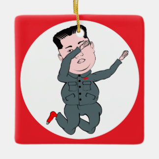 Ornement En Céramique Corée du Nord Kim Jong Un Dabbing