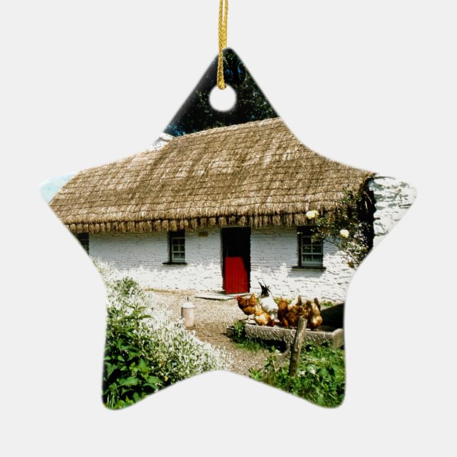 Ornement En Céramique Cottage irlandais (Devant)