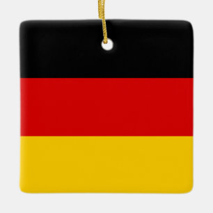 Ornement En Céramique Couleurs du drapeau allemand Noir Rouge Or personn