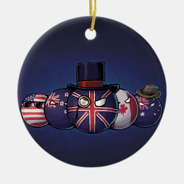 Ornement En Céramique Countryballs anglo-saxon (Devant)