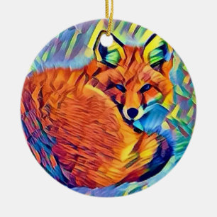 Ornement En Céramique Courbé Fox