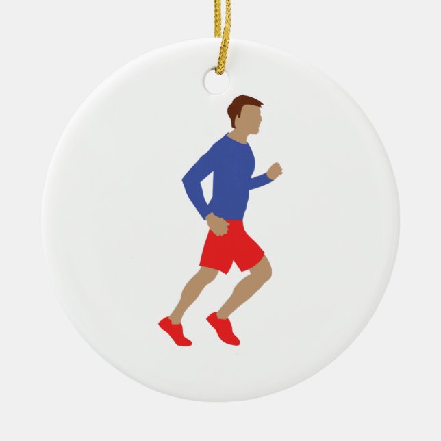 Ornement En Céramique coureur masculin (Devant)