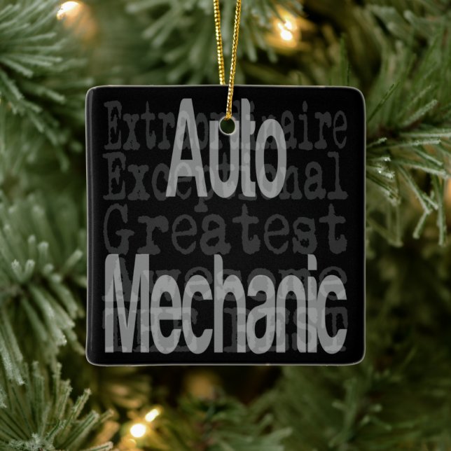 Ornement En Céramique Course de mécanismes de voiture (Arbre)