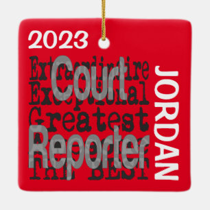 Ornement En Céramique Court Reporter Extraordinaire CUSTOM
