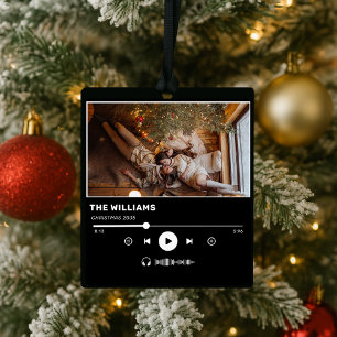 Ornement En Céramique Couvercle minimaliste en aluminium noir Musique Ph