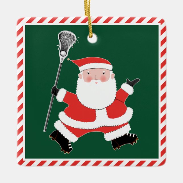 Ornement En Céramique Créative Lacrosse Noël Collectif (Devant)