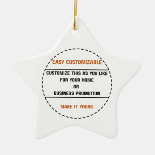 Ornement En Céramique Créez Votre Propre Promotion de Marque Simple