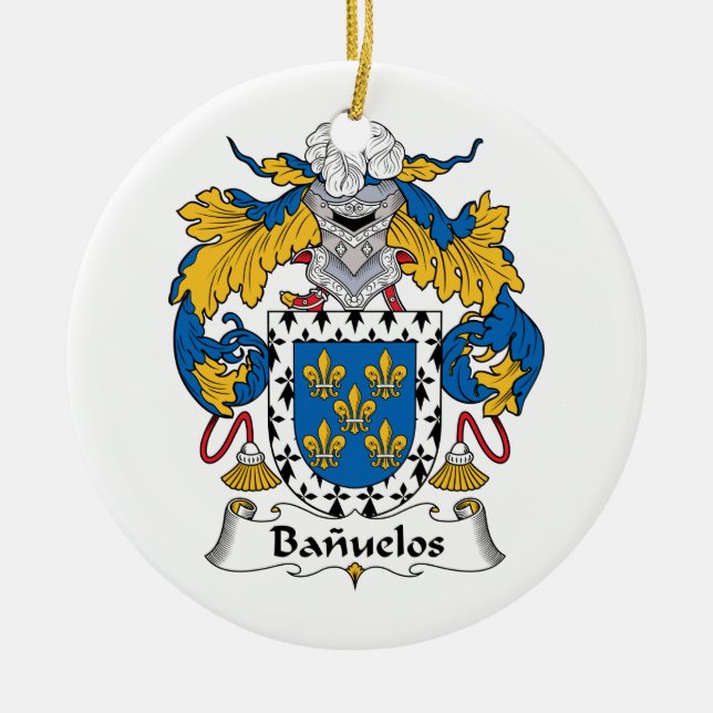 Ornement En Céramique Crête de famille de Banuelos (Devant)