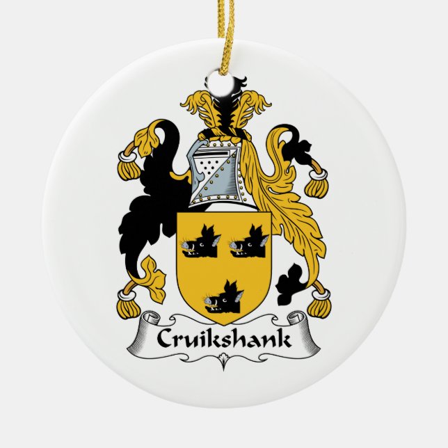 Ornement En Céramique Crête de famille de Cruikshank (Devant)