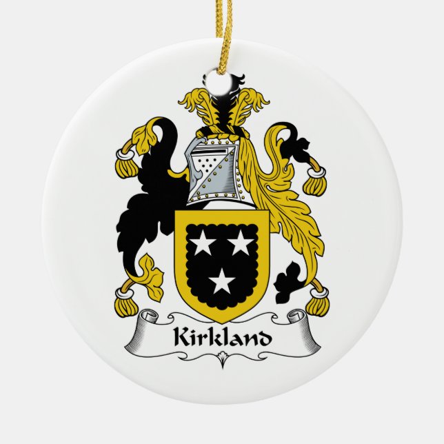 Ornement En Céramique Crête de famille de Kirkland (Devant)