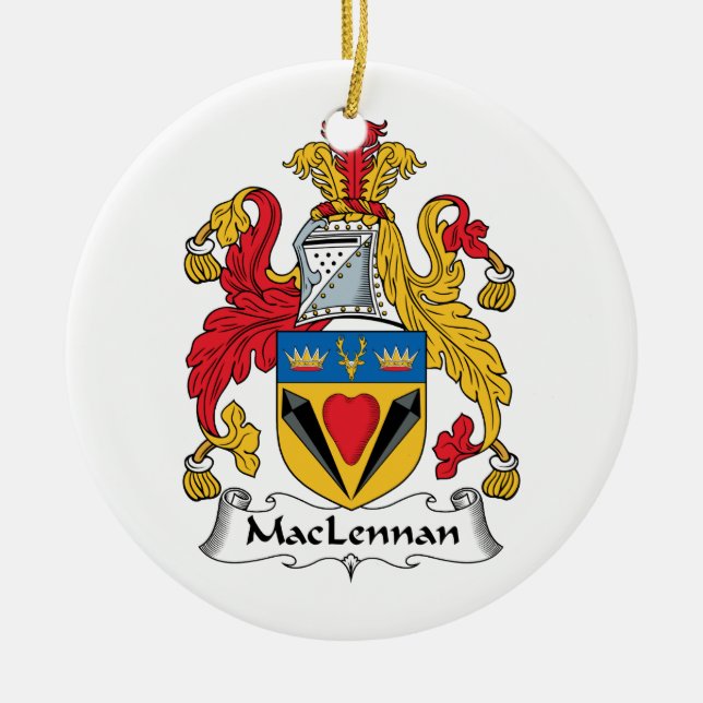 Ornement En Céramique Crête de famille de MacLennan (Devant)