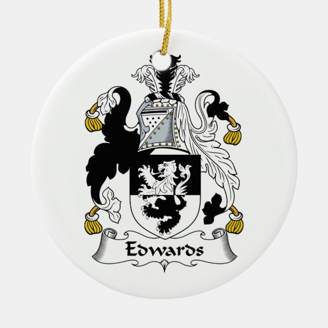 Ornement En Céramique Crête de famille d'Edwards (Devant)