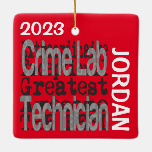 Ornement En Céramique Crime Lab Technician Extraordinaire CUSTOM