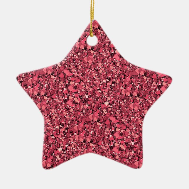 Ornement En Céramique cristaux de quartz druzy - grenat rouge (Devant)