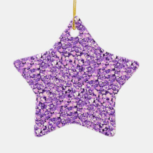 Ornement En Céramique Cristaux de quartz druzy - orchidée clair