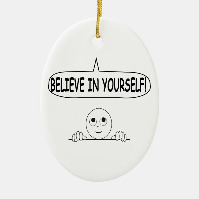 Ornement En Céramique Crois En Toi-Même (Devant)