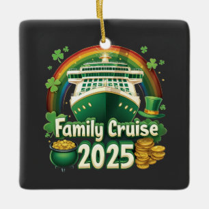 Ornement En Céramique Croisière en famille 2025 Saint-Patrick Chanceux a