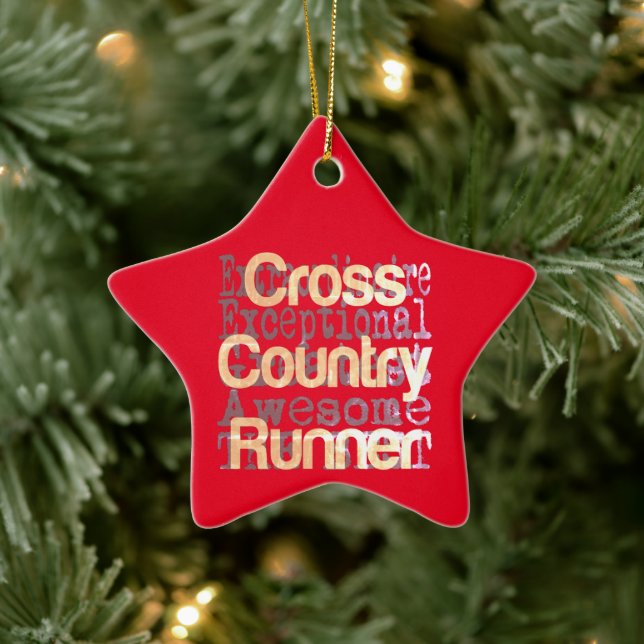 Ornement En Céramique Cross Country Runner Extraordinaire (Arbre)