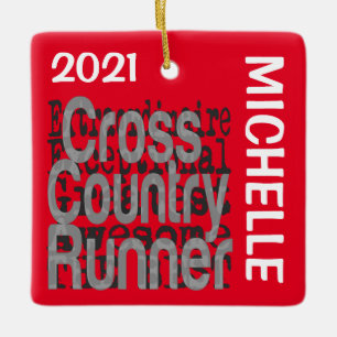 Ornement En Céramique Cross Country Runner Extraordinaire CUSTOM