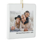 Custom Double Sided Family Two Photo Christmas